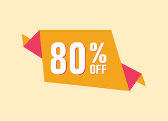 80% off offer banner, 80 percent Discount sale banner design