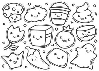 Fototapeta premium cute abstract scribble doodle vector