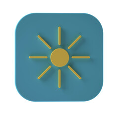 3D rendering. Icon indicating the weather.