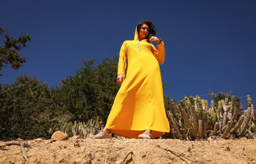 Woman in a djellaba.