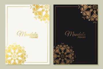 Luxury frame mandala design template