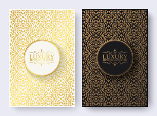 luxury book cover with ornamental pattern texture