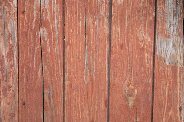 Naklejka premium Wooden background from red planks
