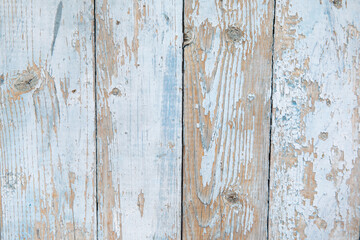
Wooden background from shabby planks with blue paint
