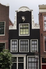 Amsterdam Historical House Facade with Decorated Bell Gable