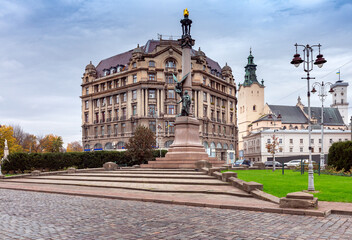 Fototapeta premium Lviv. Architecture in the old town.