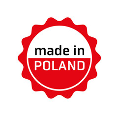 Wyprodukowano w Polsce PRODUKT POLSKI made in poland znak ikona symbol na opakowania - obrazy, fototapety, plakaty