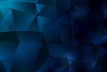 Obraz premium Dark BLUE vector abstract mosaic background.