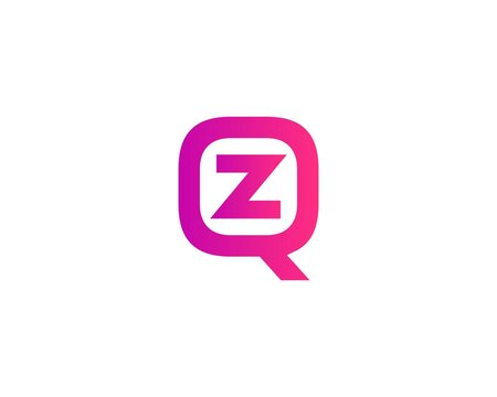 QZ ZQ letter logo design vector template