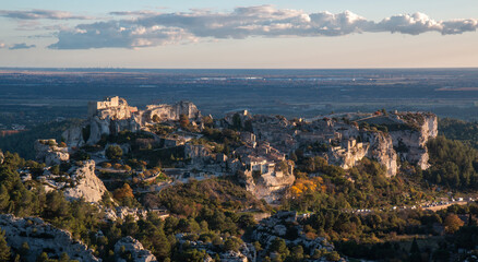 Les-Baux-de-Provence au coucher du soleil