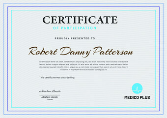 Certificate of achievement template in vector