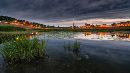 Fototapeta premium Amazing summer morning in Kaunas, Nemunas river.