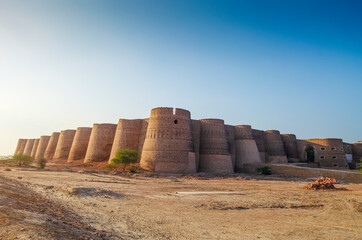 Exterior View of Derawar Fort in Pakistan - 420268791