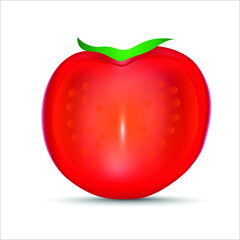 Fresh tomatoes vegetables on white background  vector illustration design