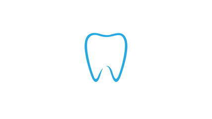 Creative Dental Care Clean Blue Teeth Logo Design Symbol