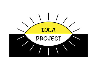 From idea to project, image with the rising sun 