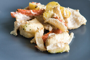 Blanquette de loup de mer au citron jaune