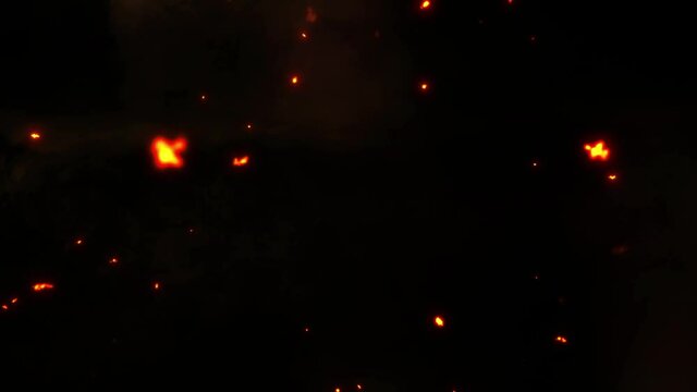 上昇する火花と火の粉の背景動画