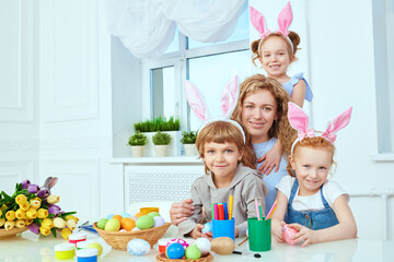 Obraz na płótnie Canvas Easter holiday at home