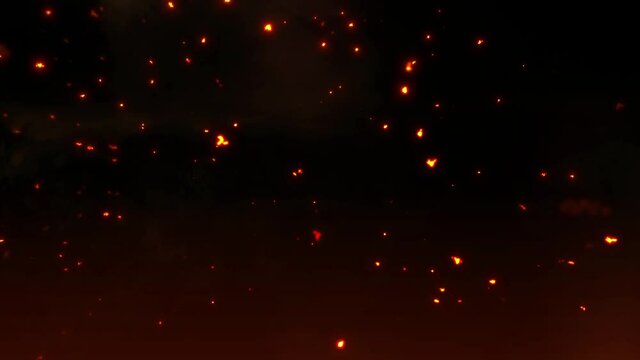 上昇する火花と火の粉の背景動画