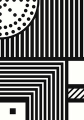 vector modern white geometric and lines on black background for brochure banner and publication