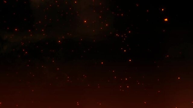 上昇する火花と火の粉の背景動画