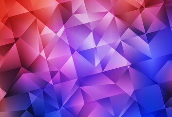 Light Blue, Red vector gradient triangles template.