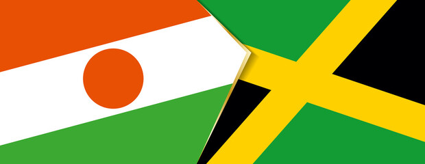 Niger and Jamaica flags, two vector flags.
