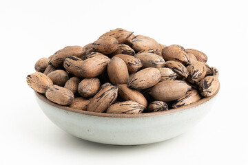 In-shell Pecan Nuts On Bowl