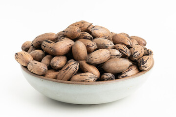 In-shell Pecan Nuts On Bowl
