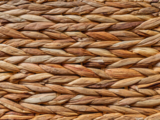 Natural wicker background and woven pattern texture, woven basket texture