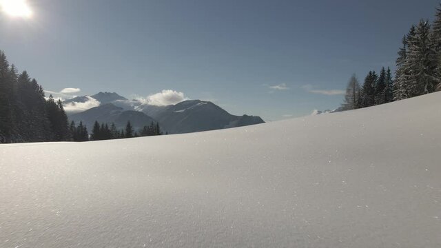 Winter im Zillertal, Tirol, Drohnenflug