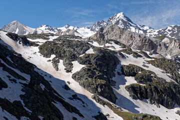 Fototapeta na wymiar Moutains scenery of Vanoise National Park (French Alps)