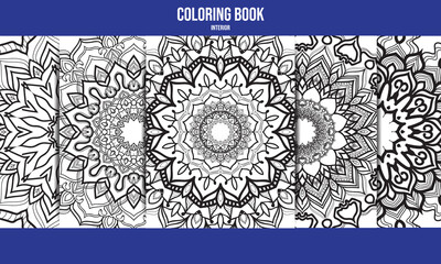 Mega mandala coloring book page bundle.adult coloring page drawing book vectors