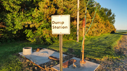 Dump Station Sign at RV Park