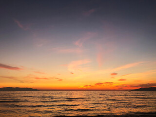 Fototapeta premium Sunset and seascape