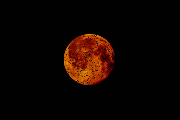 mond mit vogelschwarm