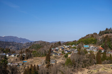 信州新町　上の平展望台からの風景