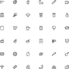 icon vector icon set such as: penne, boletus, garden, glassware, lover, noodle, poultry, sharp, cooker, handle, eco, orange, cool, hamburger, korean, iron, wild, print, editable, autumn, protein