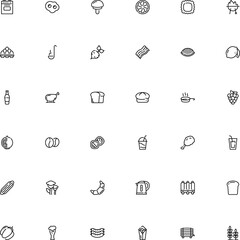 icon vector icon set such as: straw, fungus, fry, scrambled, clear, old, button, orecchiette, cooker, mug, porcini, grilling, winery, keg, suillus, dumpling, teapot, tea, storage, cardboard, kettle