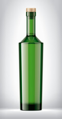 Color Glass Bottle on background. Cork version. 