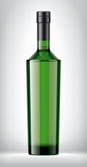 Color Glass Bottle on background. Foil version. 