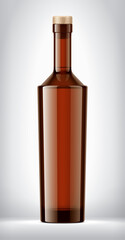 Color Glass Bottle on background. Cork version. 