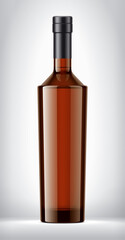 Color Glass Bottle on background. Foil version. 