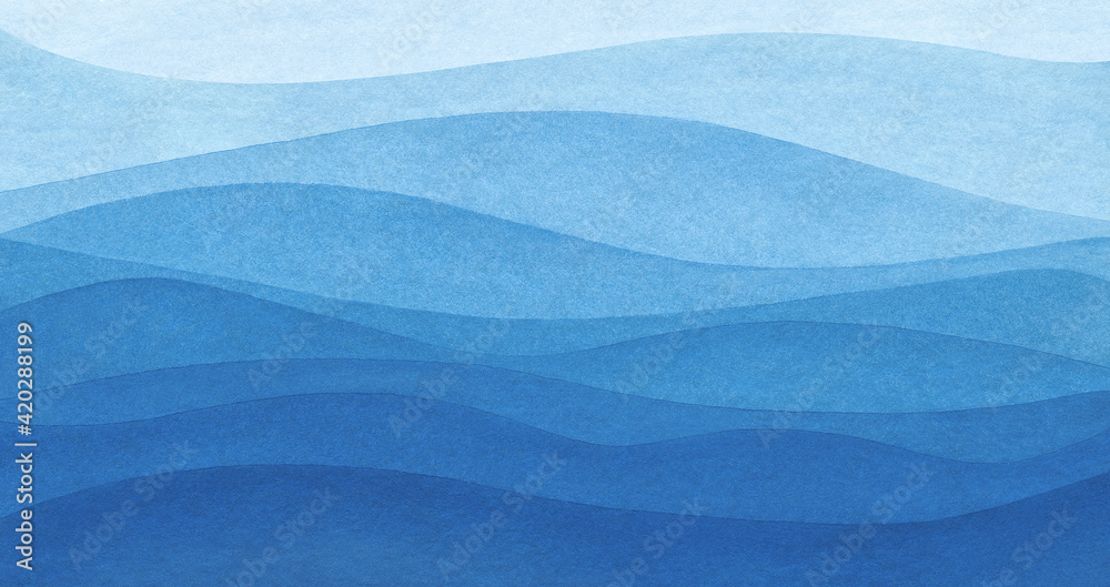 Aufkleber blue azure turquoise abstract watercolor background for textures backgrounds and web banners design.