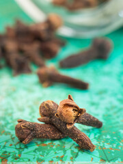 close-up of aromatic, dried cloves