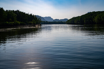 Fototapeta na wymiar lake in the mountains in the summer