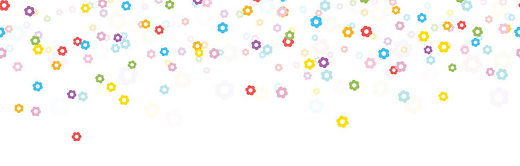seamless confetti spring flowers background