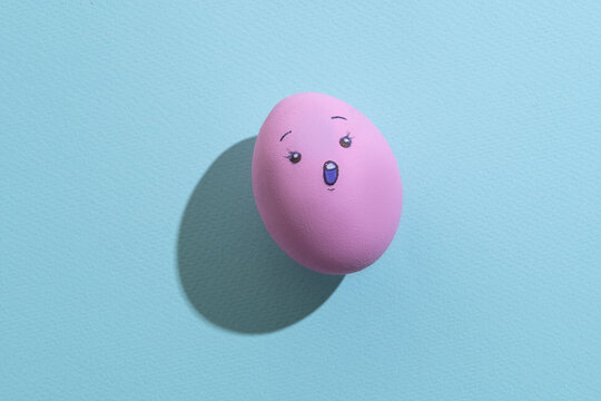 egg face shock surprise craft food decor character