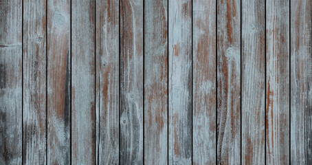 Shabby wooden wall made of aged barn boards, EPS 10 vector. Old wood texture with knot and scratches.  - 420290119